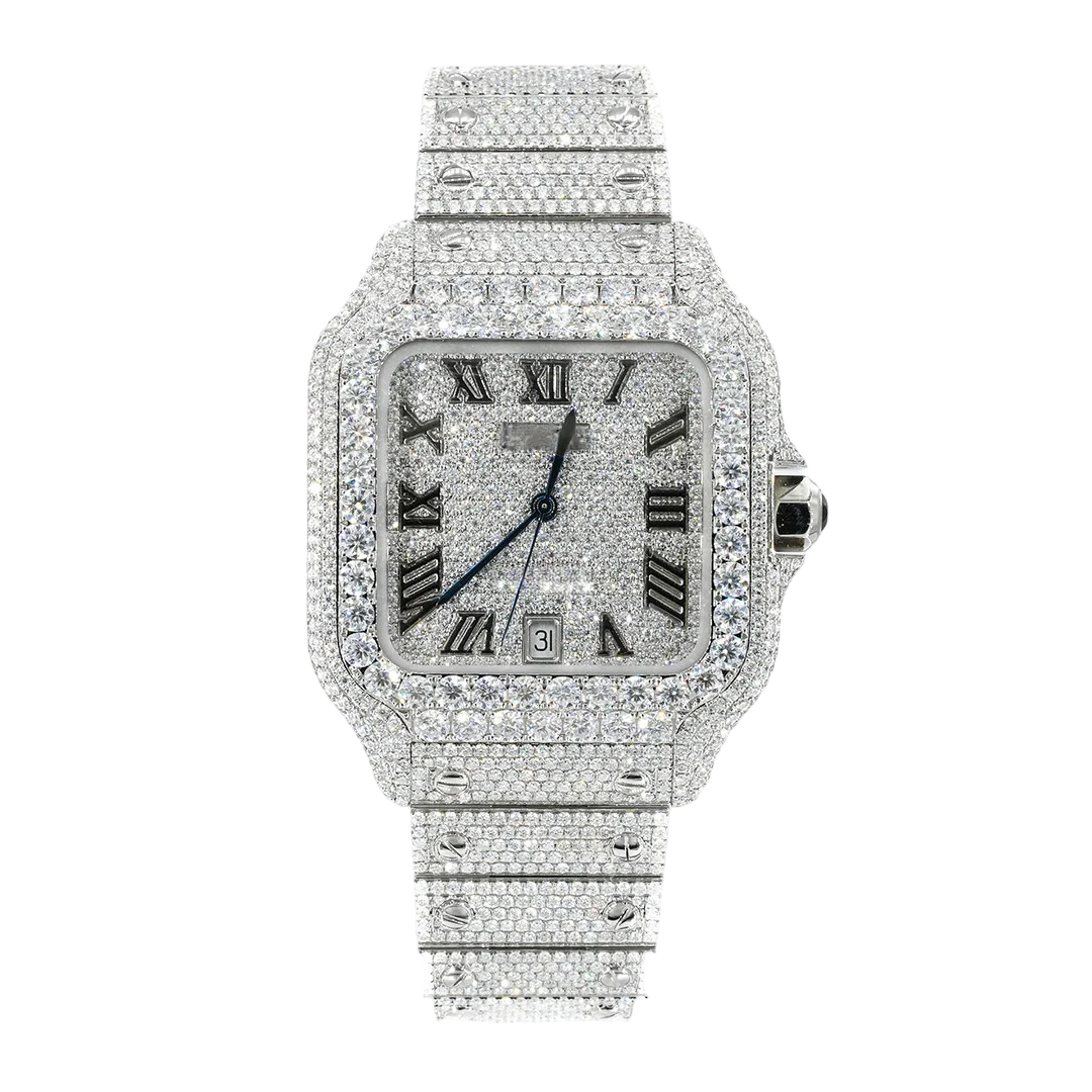Montre bustdown en moissanite