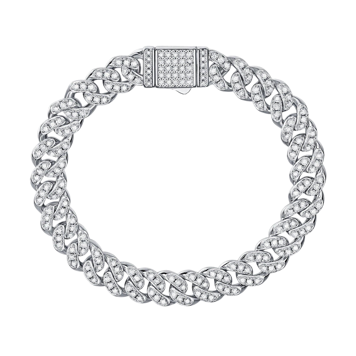 Bracelet Cuban en moissanite