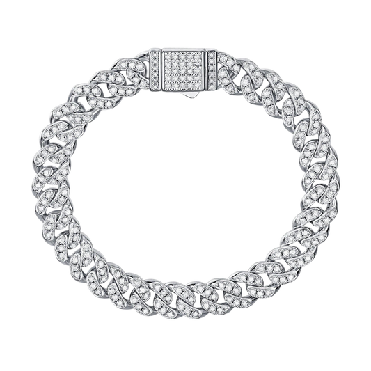 Bracelet Cuban en moissanite
